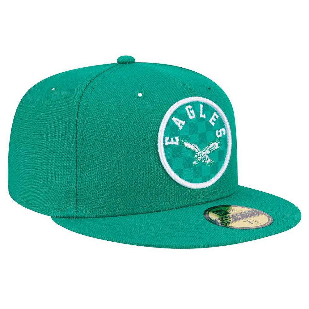 Philadelphia Eagles New Era Checkered 59FIFTY Fitted Hat - Kelly Green - NFL