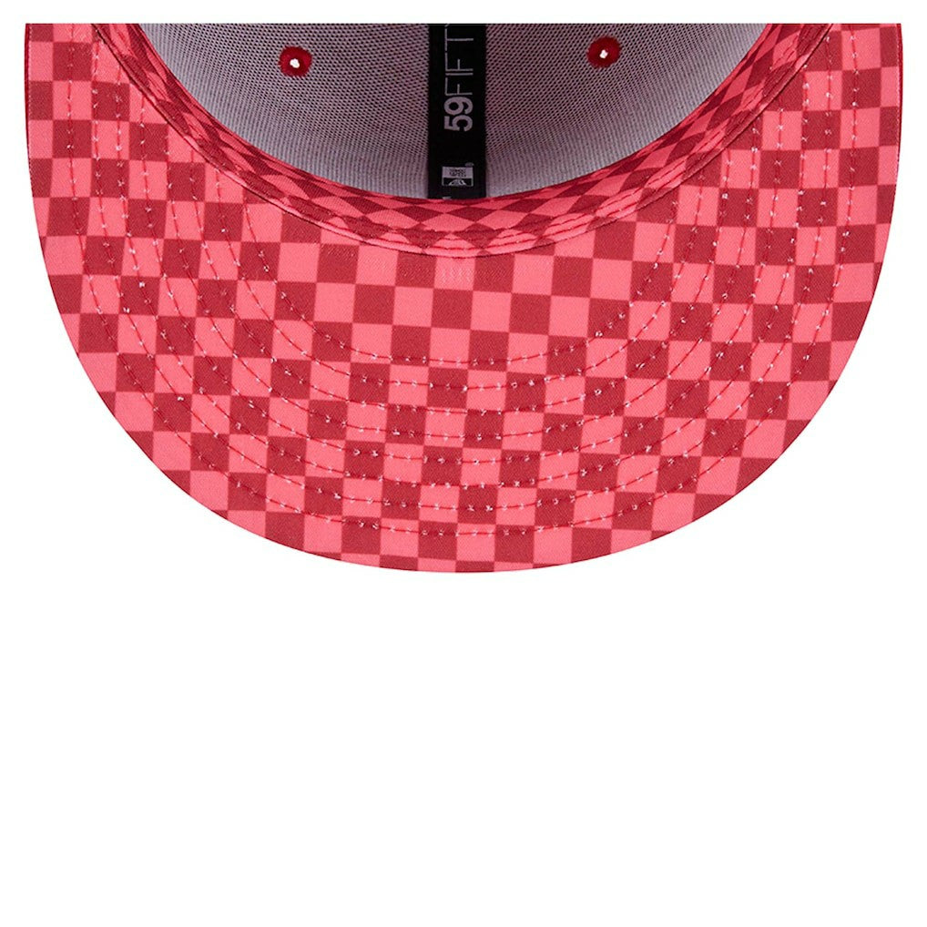 San Francisco 49ers New Era Checkered 59FIFTY Fitted Hat - Scarlet - NFL