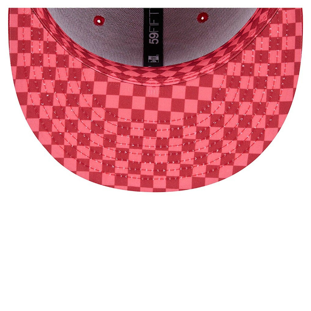 San Francisco 49ers New Era Checkered 59FIFTY Fitted Hat - Scarlet - NFL