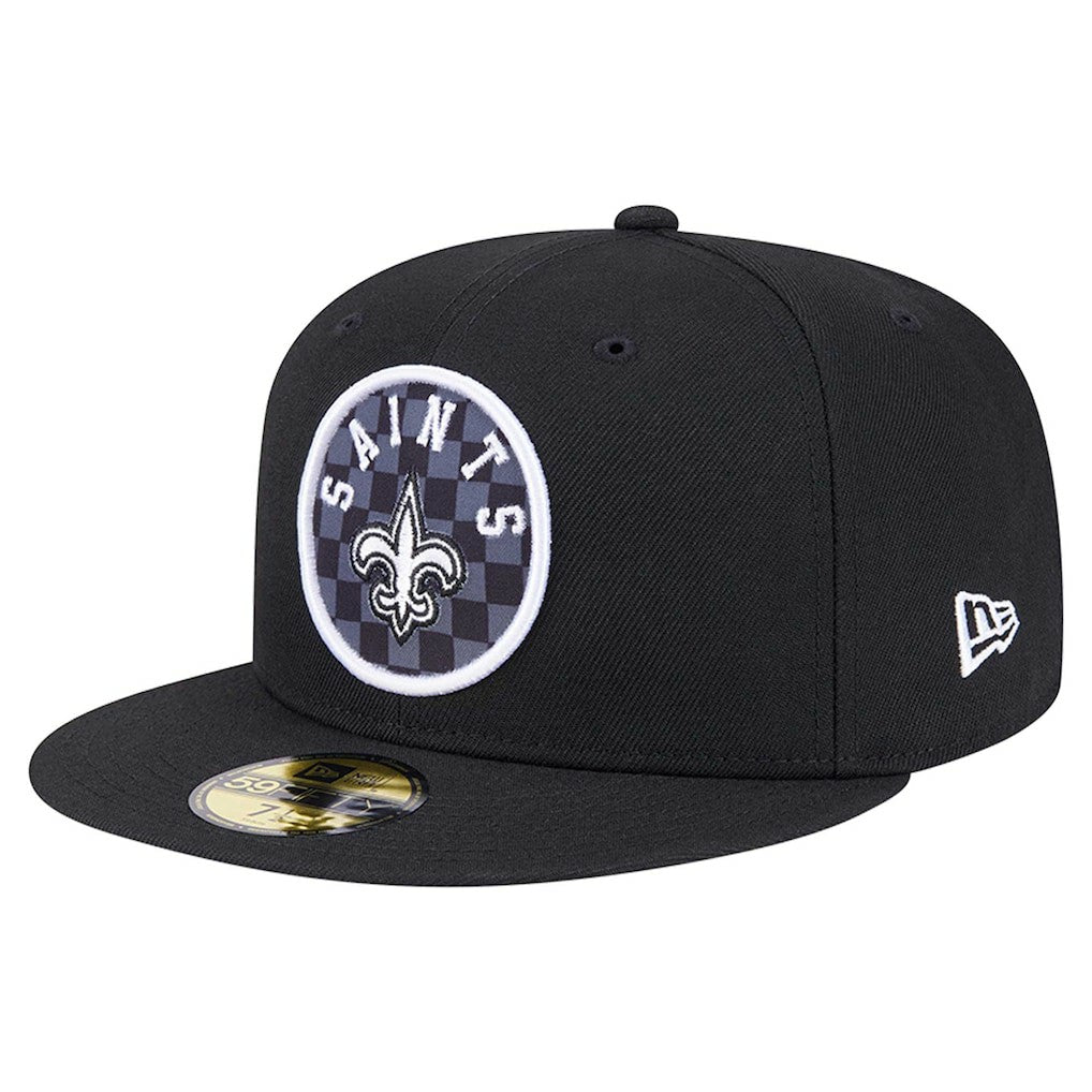 New Orleans Saints New Era Checkered 59FIFTY Fitted Hat - Black - NFL