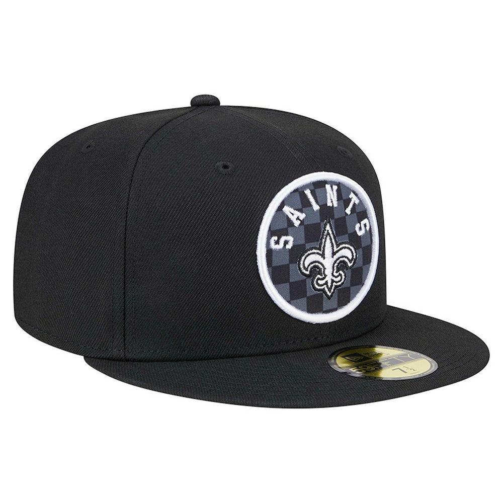 New Orleans Saints New Era Checkered 59FIFTY Fitted Hat - Black - NFL