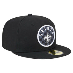 New Orleans Saints New Era Checkered 59FIFTY Fitted Hat - Black - NFL