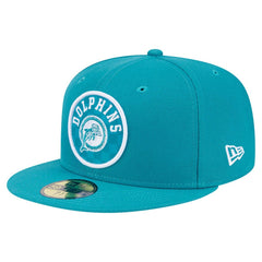 Miami Dolphins New Era Checkered 59FIFTY Fitted Hat - Aqua - NFL
