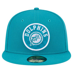 Miami Dolphins New Era Checkered 59FIFTY Fitted Hat - Aqua - NFL