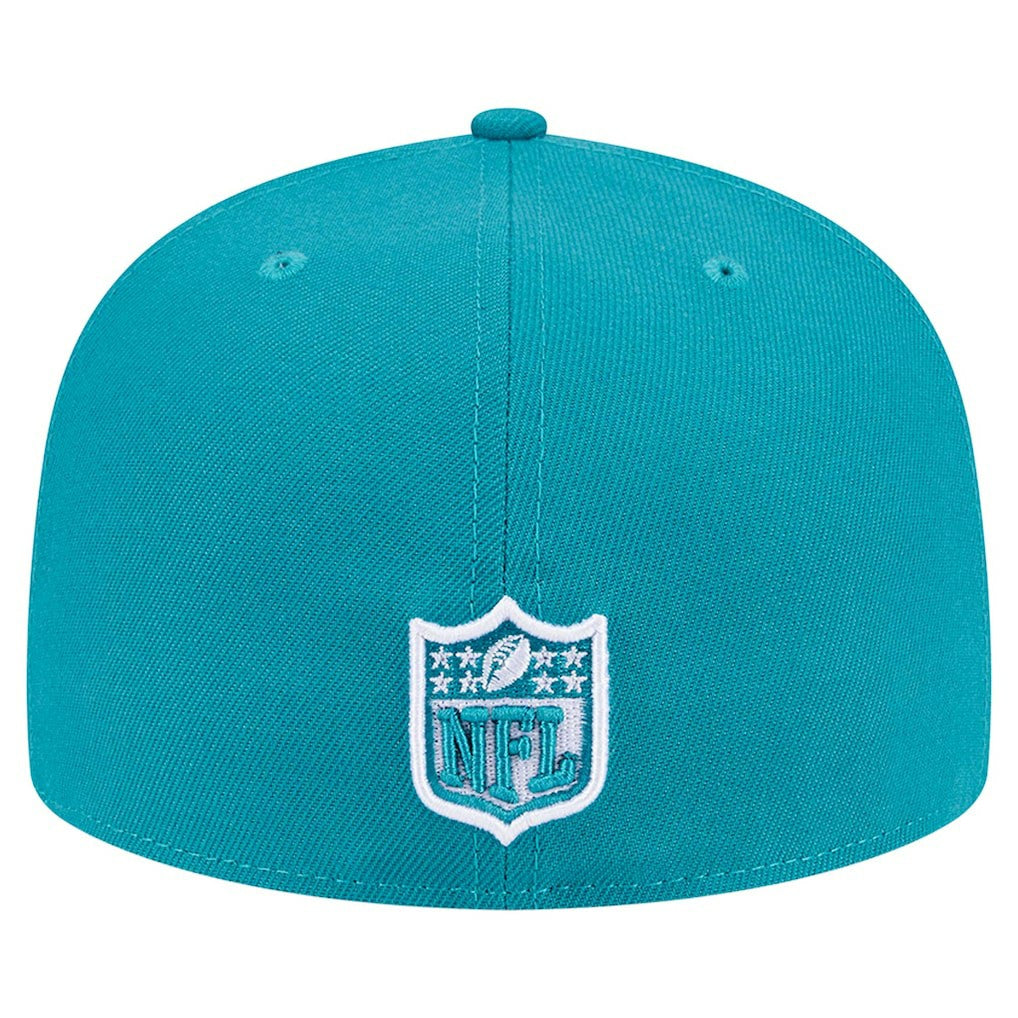 Miami Dolphins New Era Checkered 59FIFTY Fitted Hat - Aqua - NFL