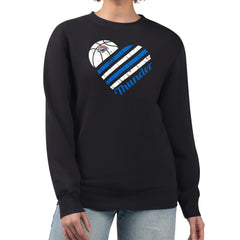 Oklahoma City Thunder G-III 4Her by Carl Banks Women's Heart Graphic Fleece Pullover Sweatshirt Black