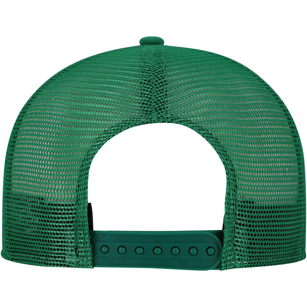 New York Jets New Era Striped A-Frame 9FIFTY Adjustable Trucker Snapback Hat - White/Green - NFL