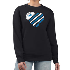 Detroit Lions G-III 4Her by Carl Banks Women's Heart Graphic Fleece Pullover Sweatshirt - Black - NFL