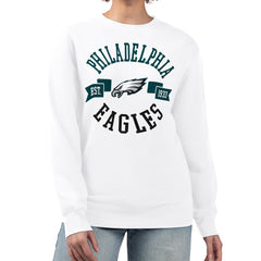 Philadelphia Eagles G-III 4Her by Carl Banks Women's Large Team Graphic Fleece Pullover Sweatshirt - White - NFL