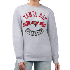 Tampa Bay Buccaneers G-III 4Her by Carl Banks Women's Large Team Graphic Fleece Pullover Sweatshirt - Heather Gray - NFL