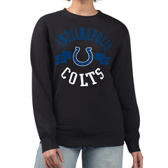 Indianapolis Colts G-III 4Her by Carl Banks Women's Large Team Graphic Fleece Pullover Sweatshirt - Black - NFL