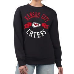 Kansas City Chiefs G-III 4Her by Carl Banks Women's Large Team Graphic Fleece Pullover Sweatshirt - Black - NFL