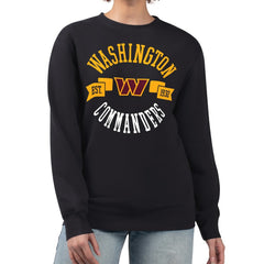 Washington Commanders G-III 4Her by Carl Banks Women's Large Team Graphic Fleece Pullover Sweatshirt - Black - NFL