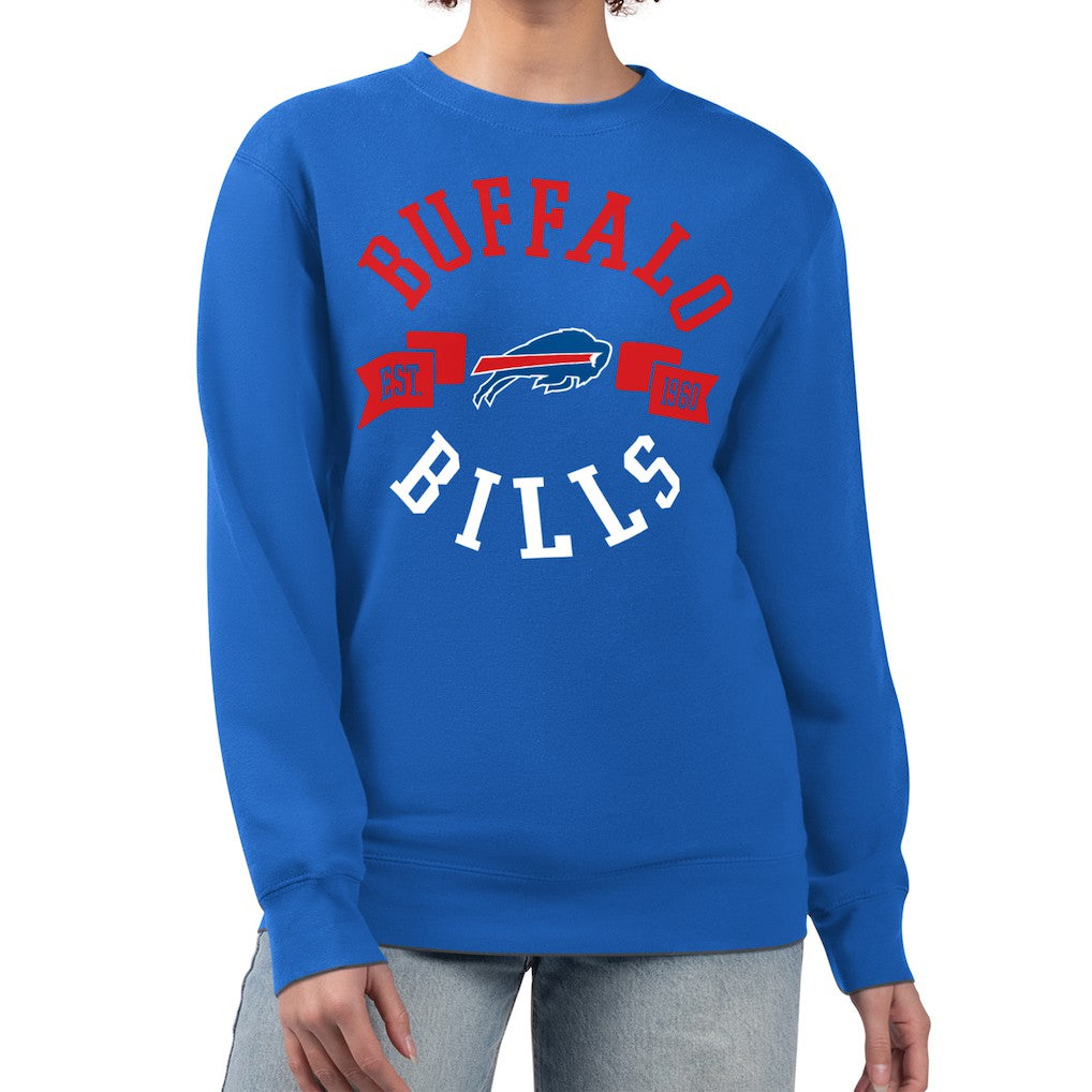 Buffalo Bills G-III 4Her by Carl Banks Women's Large Team Graphic Fleece Pullover Sweatshirt - Royal - NFL