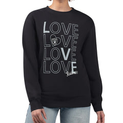 Las Vegas Raiders G-III 4Her by Carl Banks Women's Lots of Love Graphic Fleece Pullover Sweatshirt - Black - NFL
