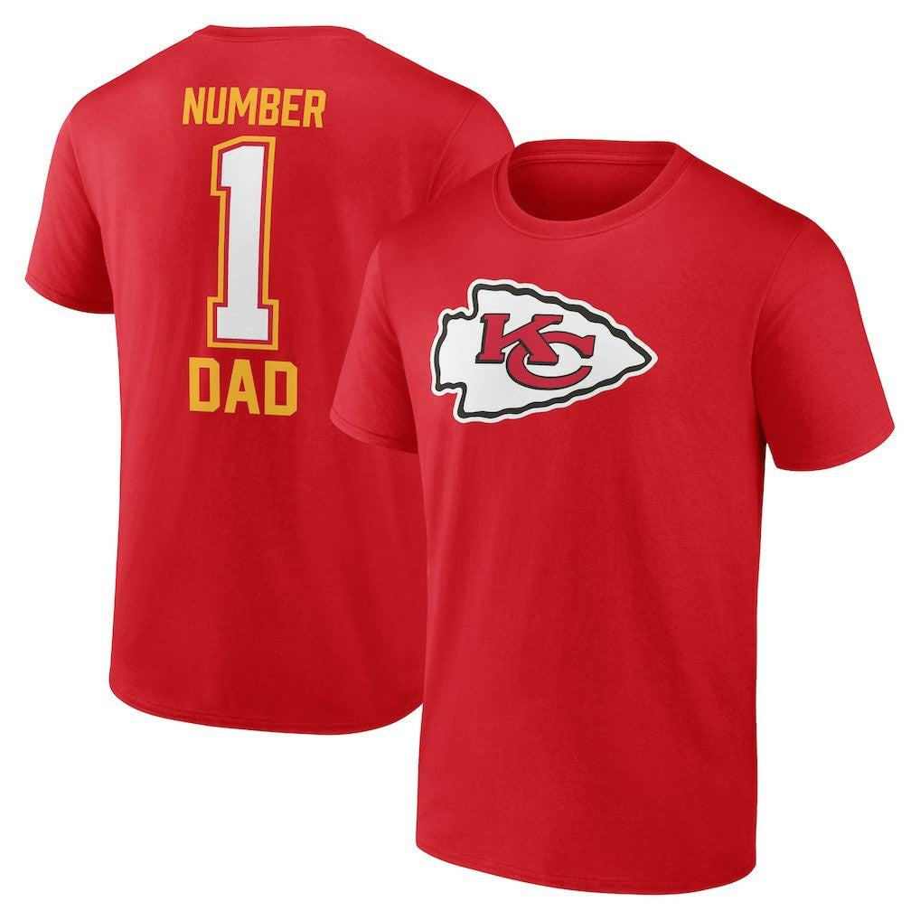 Kansas City Chiefs Father's Day #1 Dad T-Shirt - Red - NFL