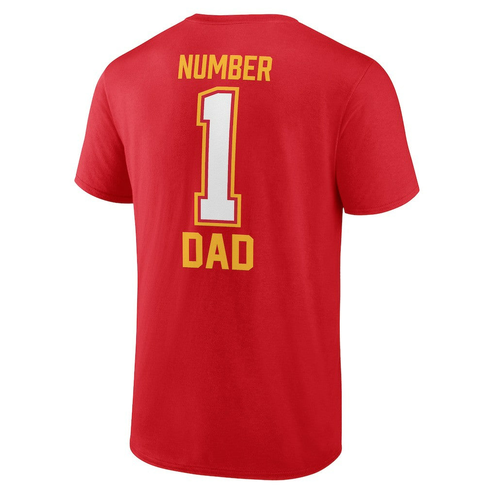 Kansas City Chiefs Father's Day #1 Dad T-Shirt - Red - NFL