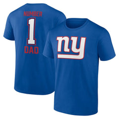 New York Giants Father's Day #1 Dad T-Shirt - Royal - NFL