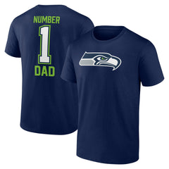 Seattle Seahawks Father's Day #1 Dad T-Shirt - College Navy - NFL