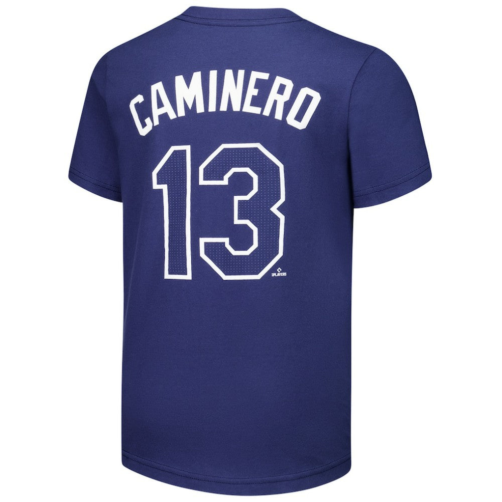 Junior Caminero Tampa Bay Rays Nike Youth Name & Number T-Shirt for sale