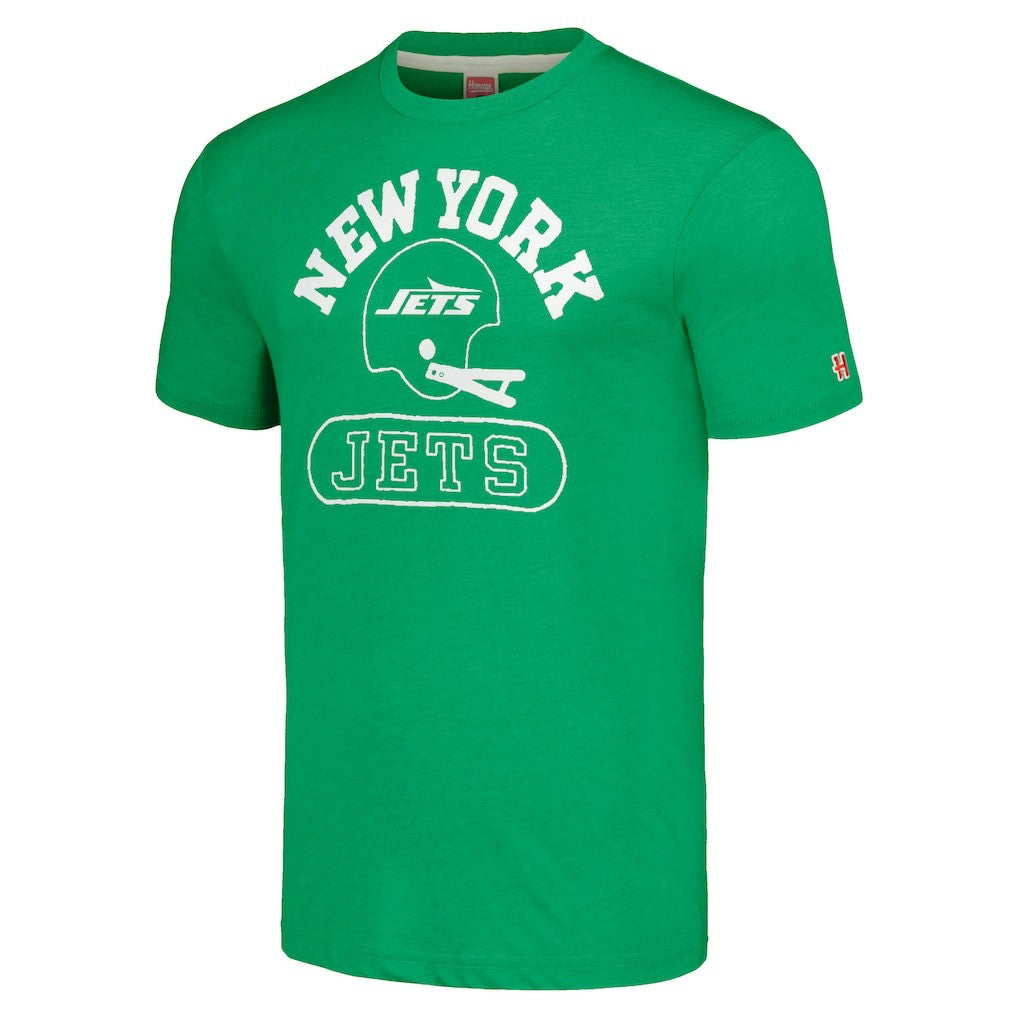 New York Jets Homage Unisex Helmet Tri-Blend T-Shirt - Green - NFL