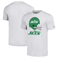 New York Jets Homage Unisex Big Helmet Tri-Blend T-Shirt - White - NFL