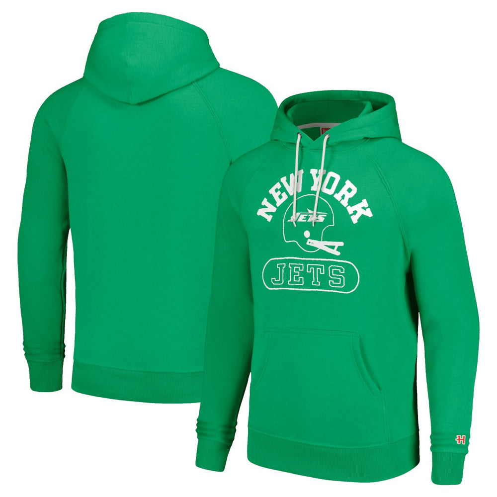 New York Jets Homage Unisex Helmet Tri-Blend Pullover Hoodie - Green - NFL
