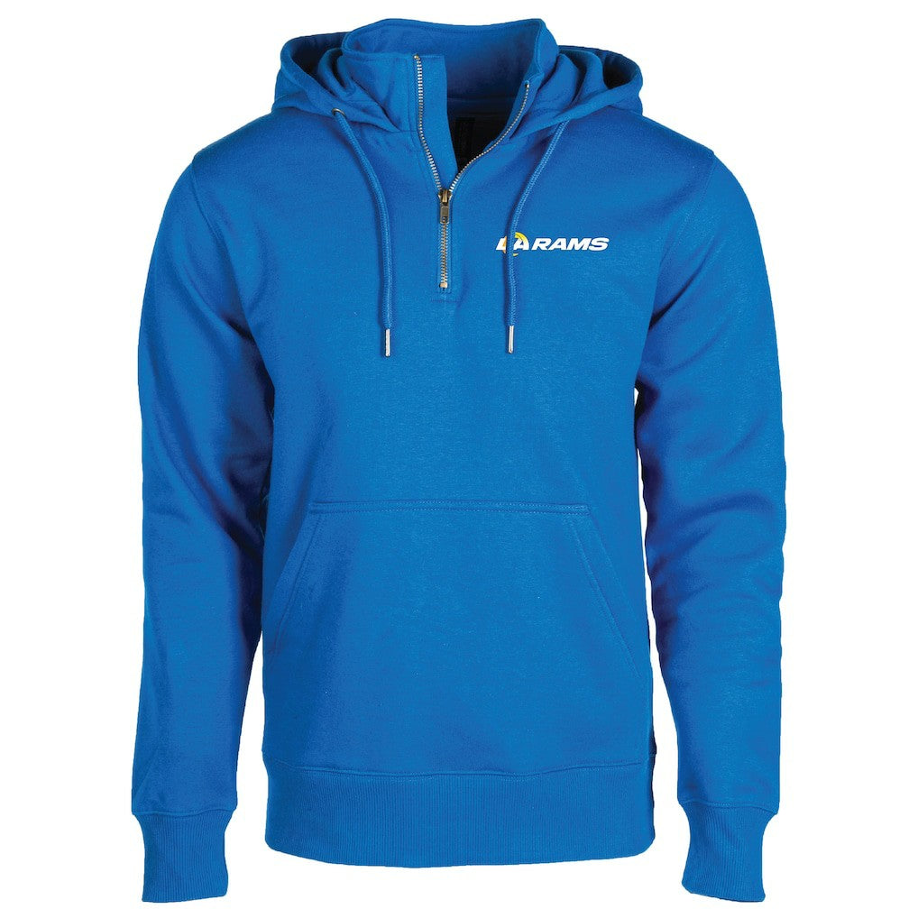Los Angeles Rams Dunbrooke Unisex Defender Quarter-Zip Hoodie - Royal - NFL