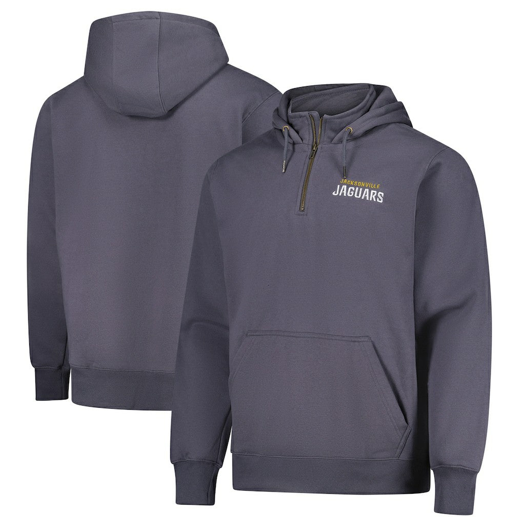 Jacksonville Jaguars Dunbrooke Unisex Defender Quarter-Zip Hoodie - Graphite - NFL
