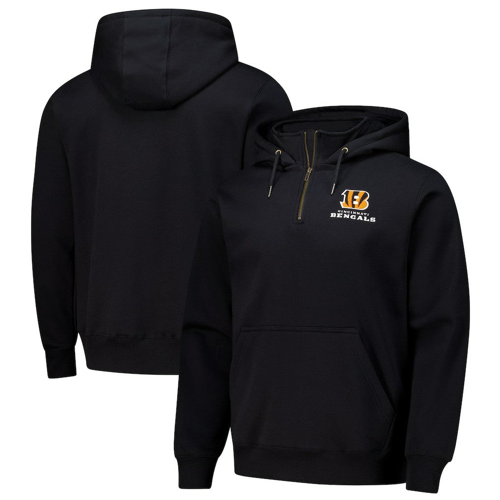 Cincinnati Bengals Dunbrooke Unisex Defender Quarter-Zip Hoodie - Black - NFL