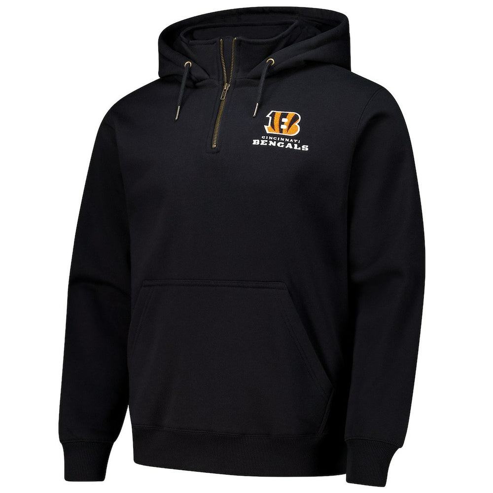 Cincinnati Bengals Dunbrooke Unisex Defender Quarter-Zip Hoodie - Black - NFL