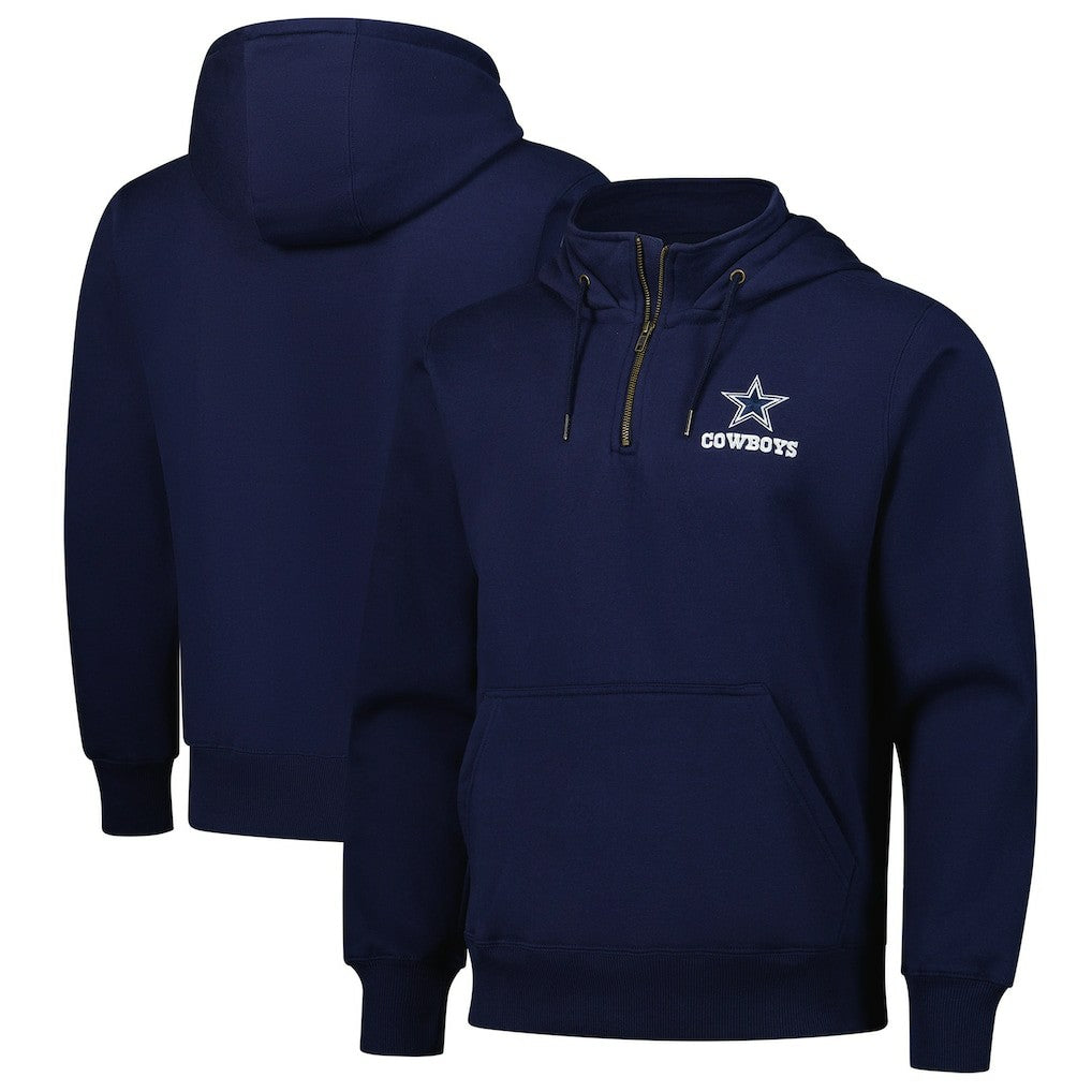 Dallas Cowboys Dunbrooke Unisex Defender Quarter-Zip Hoodie - Navy - NFL