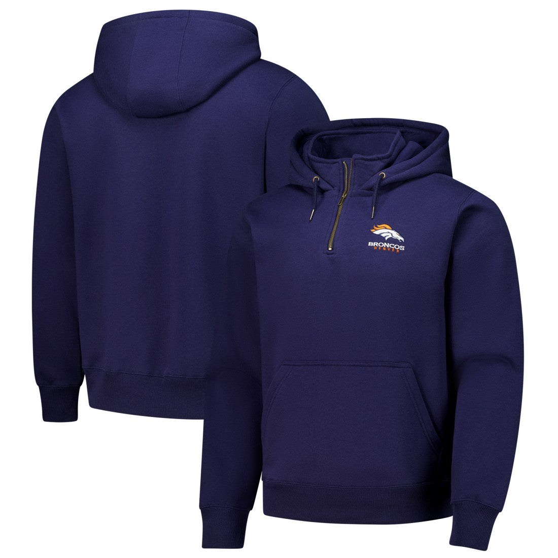 Denver Broncos Dunbrooke Unisex Defender Quarter-Zip Hoodie - Navy - NFL