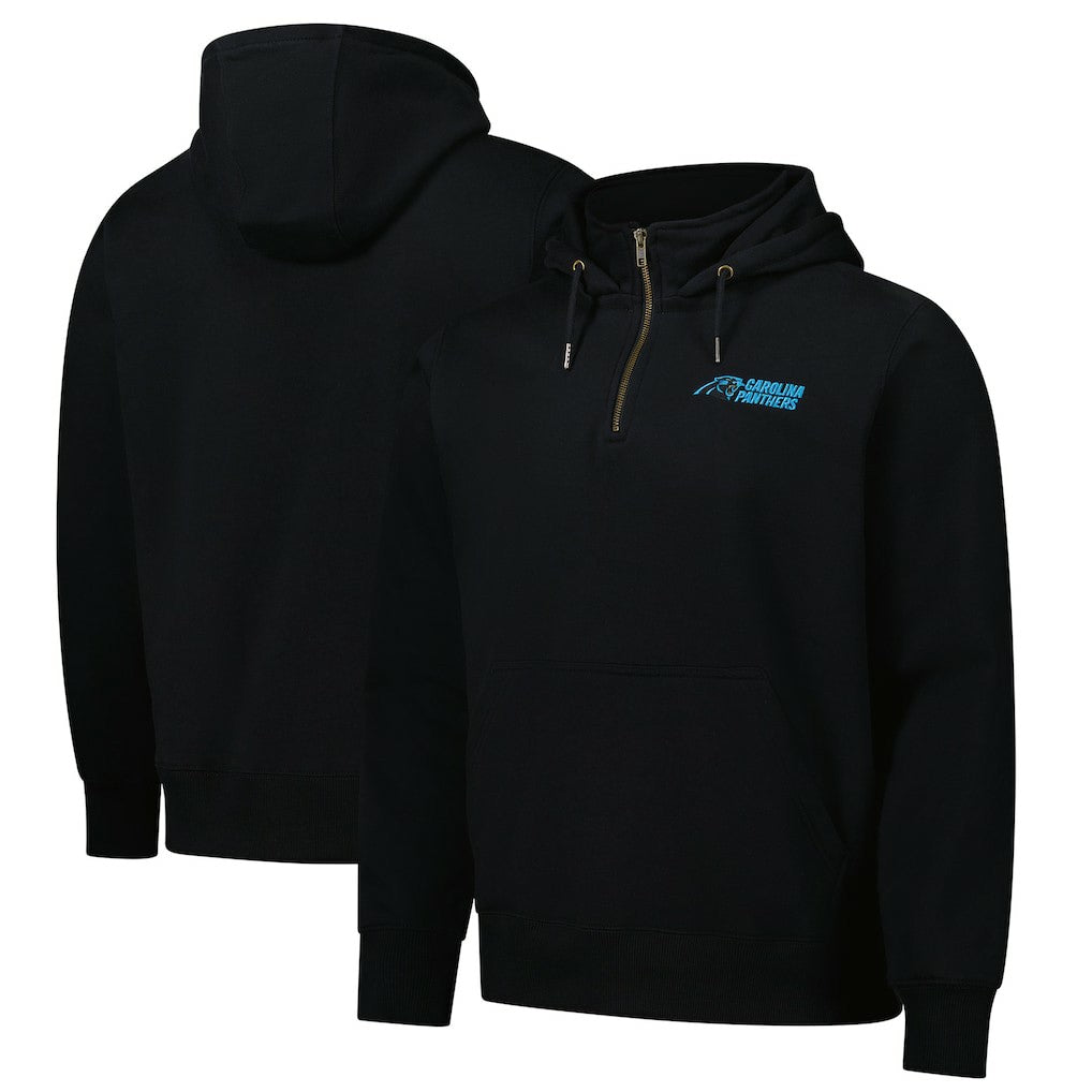 Carolina Panthers Dunbrooke Unisex Defender Quarter-Zip Hoodie - Black - NFL