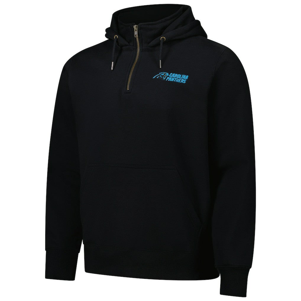 Carolina Panthers Dunbrooke Unisex Defender Quarter-Zip Hoodie - Black - NFL