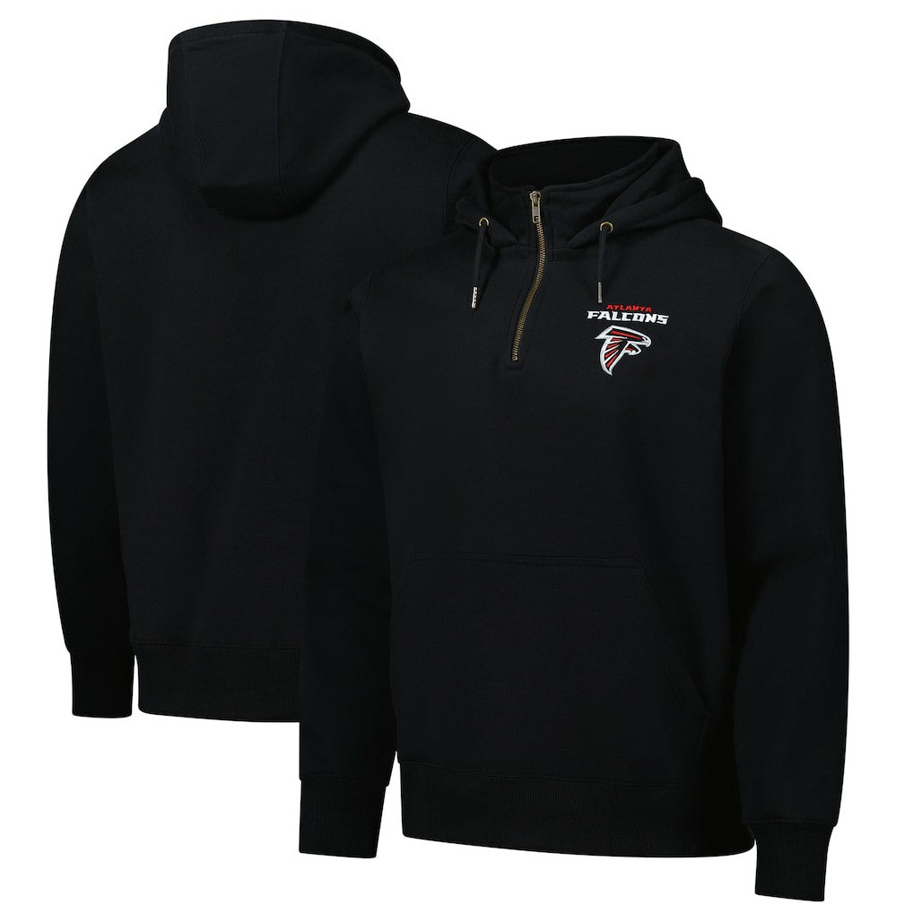 Atlanta Falcons Dunbrooke Unisex Defender Quarter-Zip Hoodie - Black - NFL