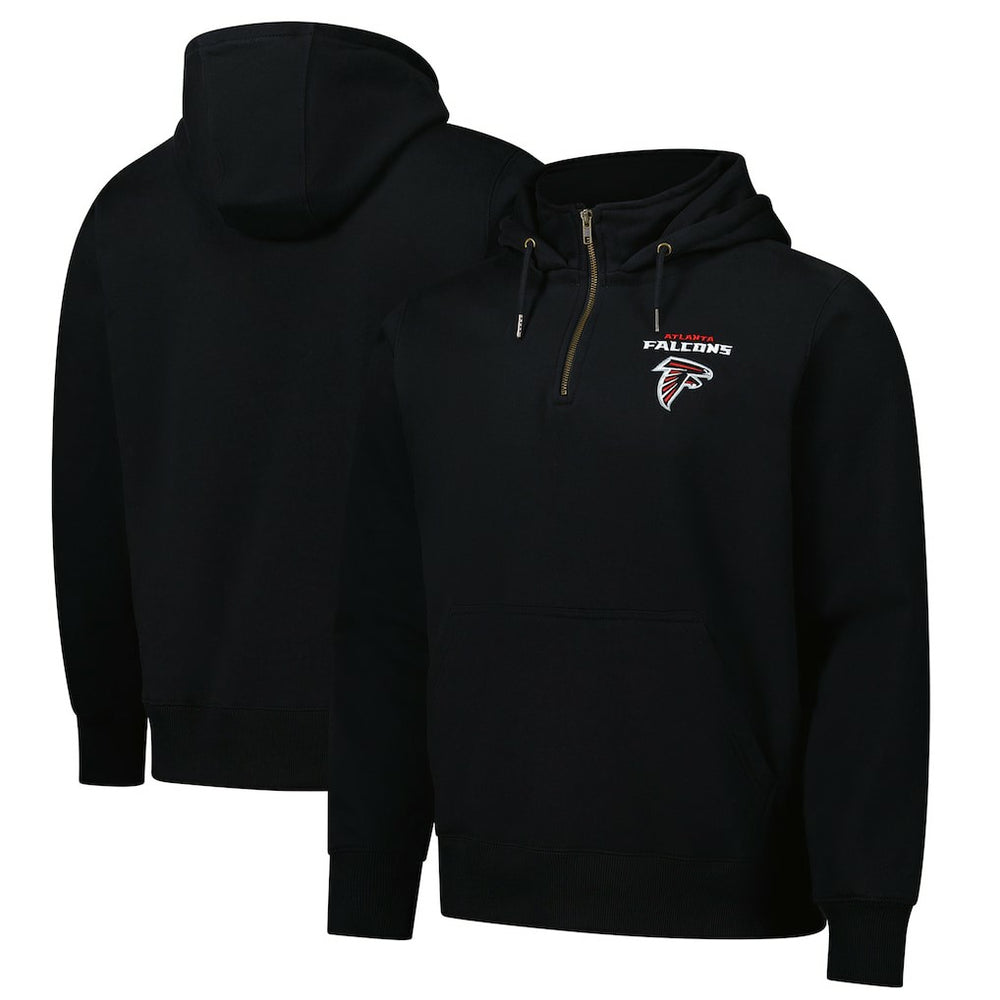 Atlanta Falcons Dunbrooke Unisex Defender Quarter-Zip Hoodie - Black - NFL