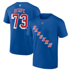 Matt Rempe New York Rangers Fanatics Authentic Stack Name & Number T-Shirt - Blue | Fanatics Clearance