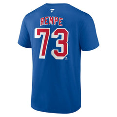 Matt Rempe New York Rangers Fanatics Authentic Stack Name & Number T-Shirt - Blue | Fanatics Clearance
