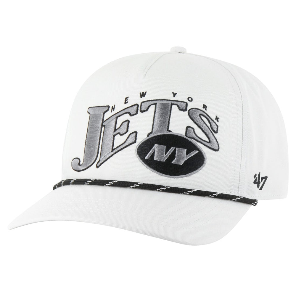 New York Jets '47 Wave Speckle Hitch Rope Adjustable Hat - White - 47 brand