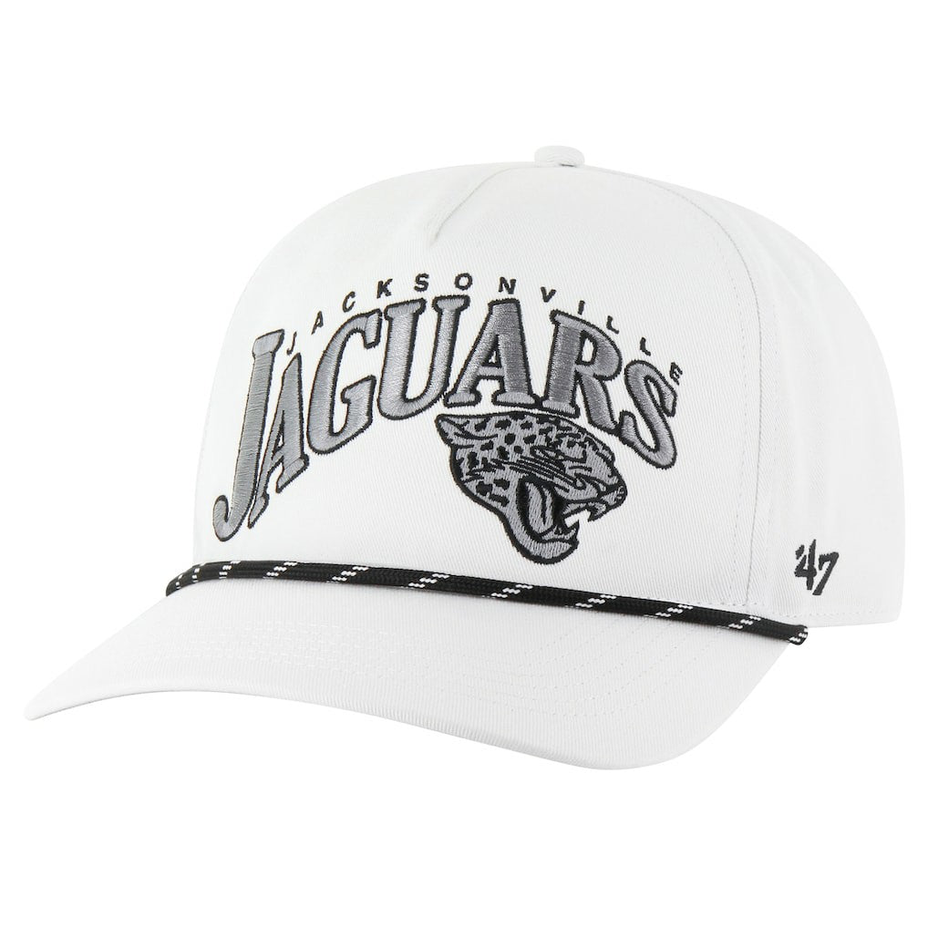 Jacksonville Jaguars '47 Wave Speckle Hitch Rope Adjustable Hat - White - 47 brand