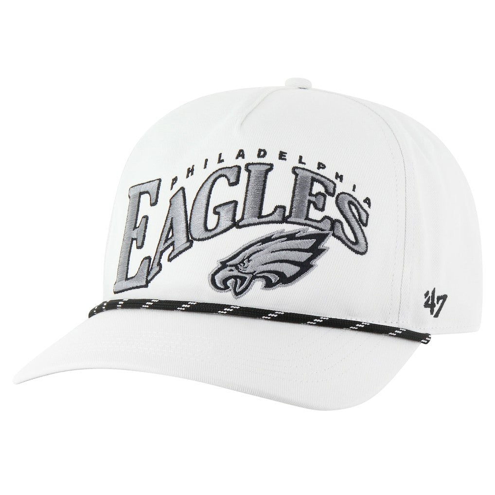Philadelphia Eagles '47 Wave Speckle Hitch Rope Adjustable Hat - White - 47 brand