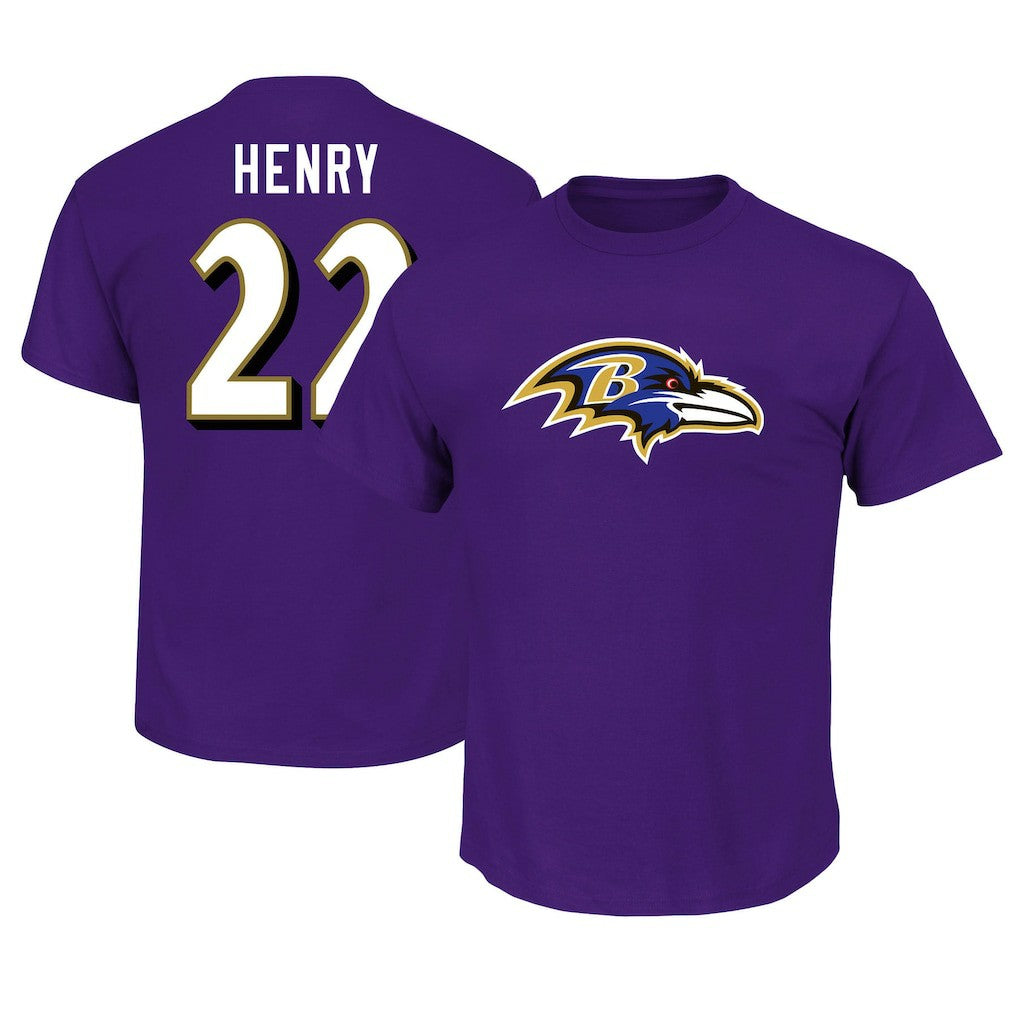 Derrick Henry Baltimore Ravens Big & Tall Player Name & Number T-Shirt - Purple - Fanatics