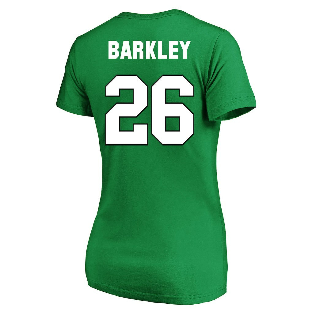 Saquon Barkley Philadelphia Eagles Women's Plus Size Fair Catch Name & Number Scoop Neck T-Shirt - Kelly Green - NFL