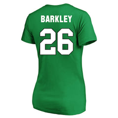 Saquon Barkley Philadelphia Eagles Women's Plus Size Fair Catch Name & Number Scoop Neck T-Shirt - Kelly Green - NFL