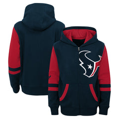 Houston Texans Preschool Stadium Color Block Full-Zip Hoodie - Navy - NFL