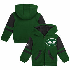 New York Jets Preschool Stadium Color Block Full-Zip Hoodie - Green - NFL