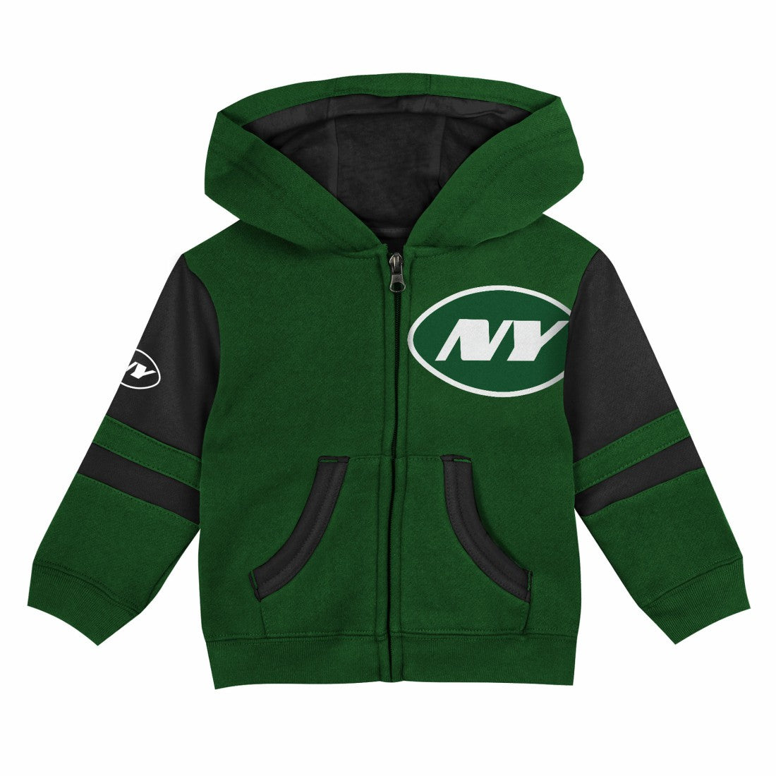 New York Jets Preschool Stadium Color Block Full-Zip Hoodie - Green - NFL