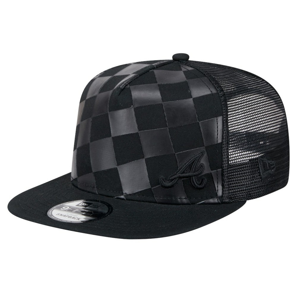Atlanta Braves New Era Score Check A-Frame Trucker 9FIFTY Snapback Hat for sale