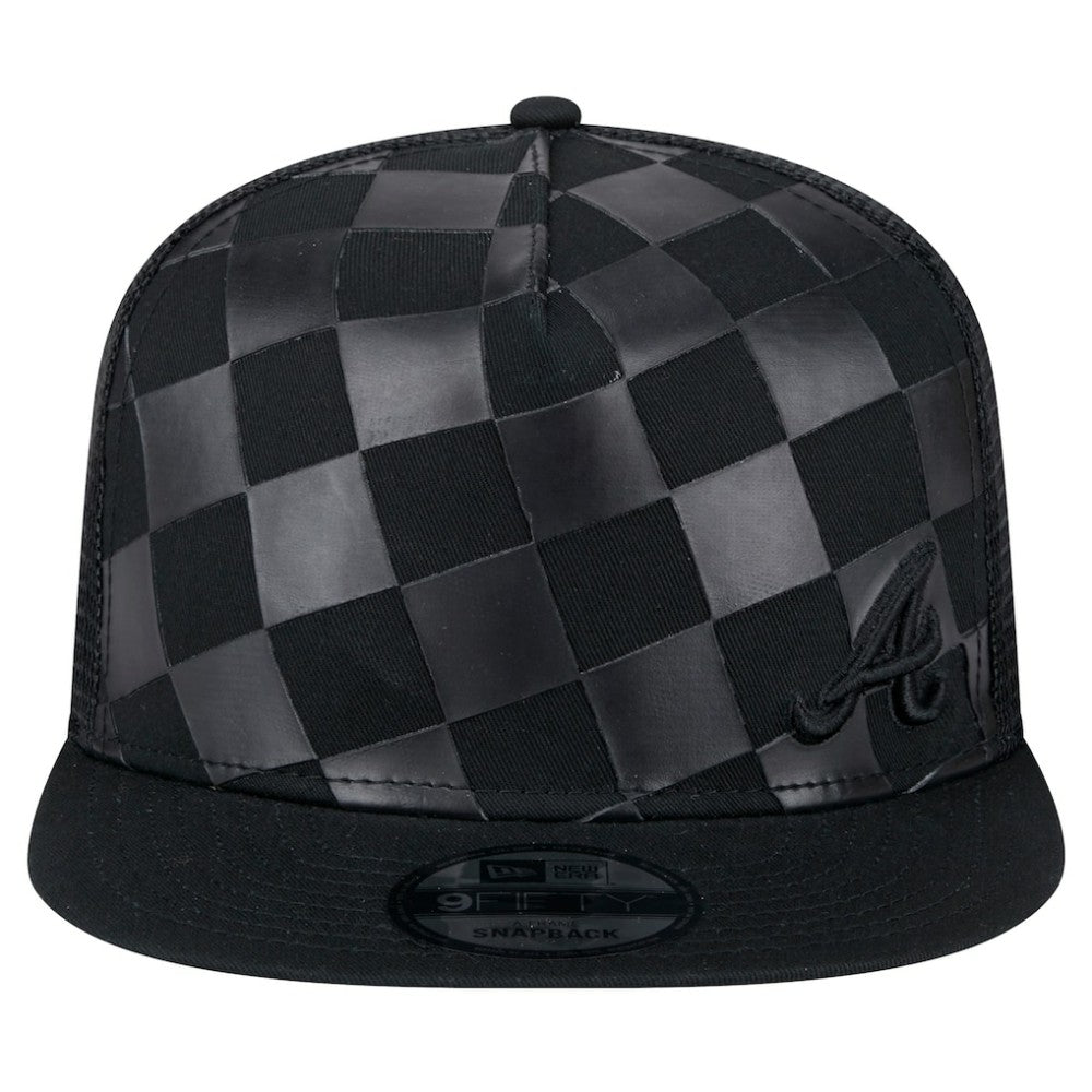 Atlanta Braves New Era Score Check A-Frame Trucker 9FIFTY Snapback Hat for sale